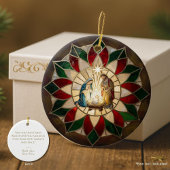 Capiz-Inspired Nativity Parol  セラミックオーナメント