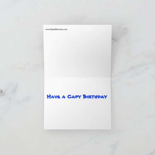 Caplin RousからのCapyの誕生日 カード (内部)