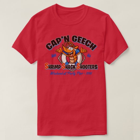 Capn GeechとShack Shootersを実行する Tシャツ (デザイン正面)