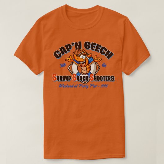 Capn GeechとShack Shootersを実行する Tシャツ (デザイン正面)