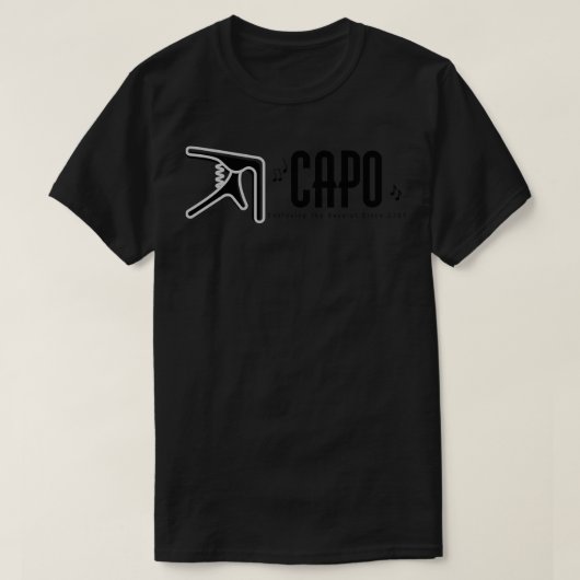 Capo混乱バスプレーヤーのおもしろいミュージシャンジョーク Tシャツ (デザイン正面)