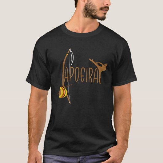 Capoeira Athletic Berimbau Instrument Power 2 Tシャツ (正面)