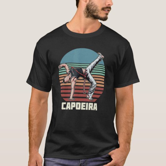 Capoeira Brazil dancer martial training athlete 8 Tシャツ (正面)