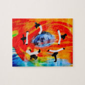 capoeira mmaの武道のブラジルの斧のgingaを困惑させて下さい ジグソーパズル (横)