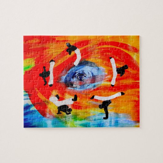 capoeira mmaの武道のブラジルの斧のgingaを困惑させて下さい ジグソーパズル (横)