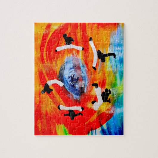 capoeira mmaの武道のブラジルの斧のgingaを困惑させて下さい ジグソーパズル (縦)