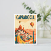 Cappadocia Turkey Art vintage Travel ポストカード (スタンド正面)