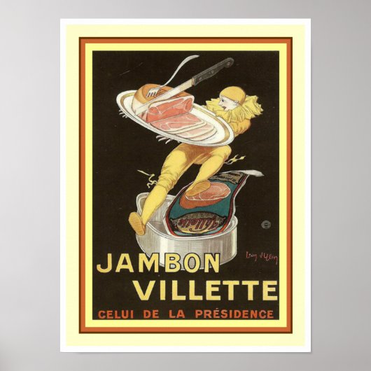Cappielllo Jambon Villette Adポスター12 x 16 ポスター (正面)