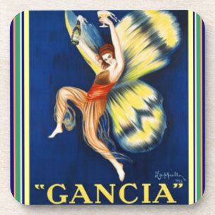Cappielloのアールデコの"Gancia"の広告のコースターセット コースター