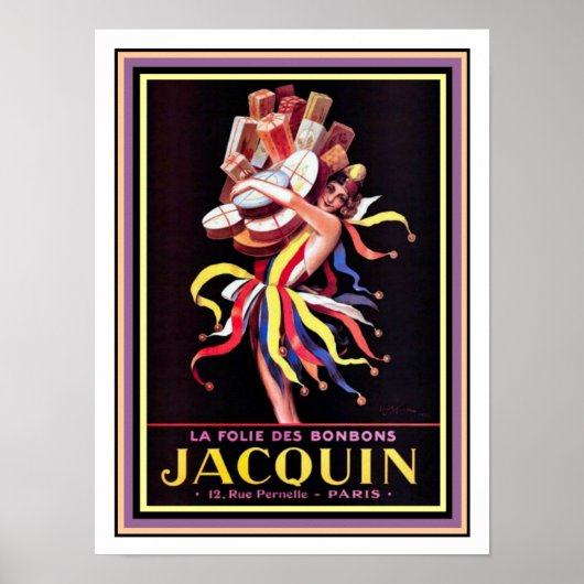 Cappiello Ad Poster for Jacquin Bonbonsonks 12 x 1 ポスター (正面)