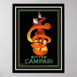 Cappiello Bitter Campari Print 12 x 16 ポスター<br><div class="desc">Colorful,  Popular,  Art Deco Advertisement for Bitter Campari by Leonetto Cappiello</div>