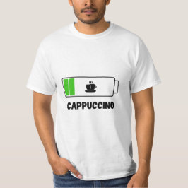 CAPPUCCINO - シンプルでユニークなタイポグラフィ Tシャツ