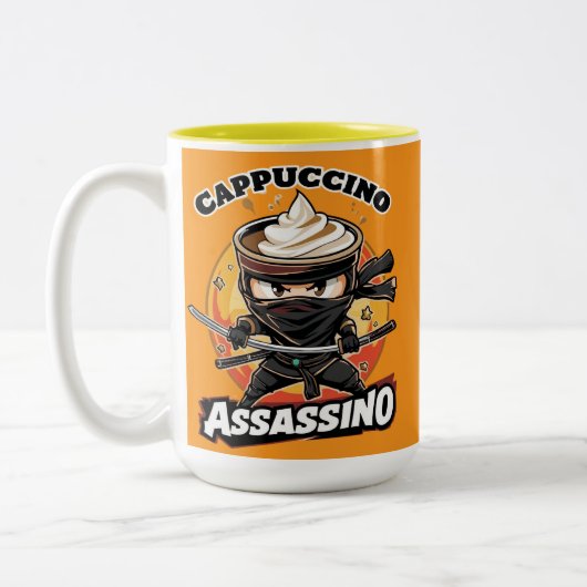 Cappuccino Assassino Coffee Lovers Italian Brainro ツートーンマグカップ (左)