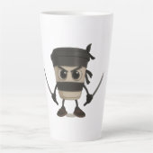 Cappuccino Assassino Funny Italian カフェラテマグ (正面)