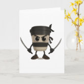 Cappuccino Assassino Funny Italian カード (黄色い花)