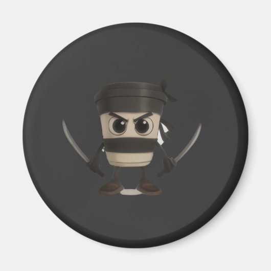 Cappuccino Assassino Funny Italian マグネット (正面)