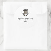 Cappuccino Assassino Funny Italian ラウンドシール (バッグ)