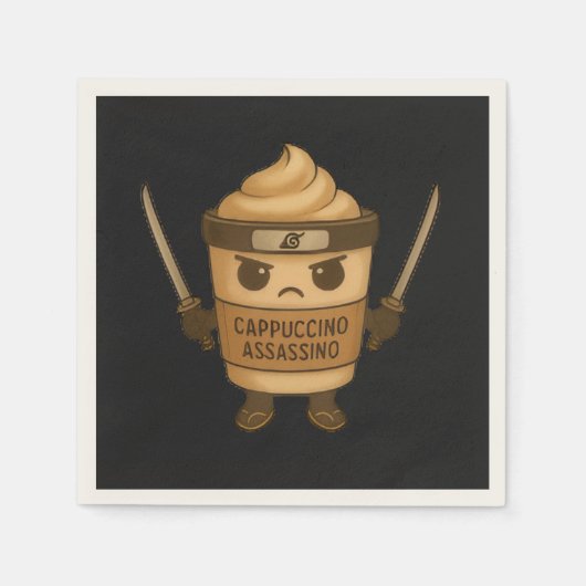 Cappuccino Assassino Italian スタンダードカクテルナプキン (正面)