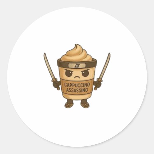 Cappuccino Assassino Italian ラウンドシール (正面)
