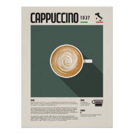 Cappuccino Coffee Cup Poster ポスター