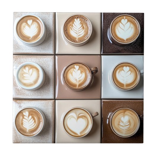Cappuccino Coffee Cups タイル (正面)