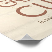 Cappuccino Curfew – 11AM Coffee Art Print ポスター (角)