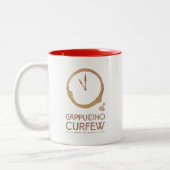 Cappuccino Curfew - 11AM Coffee Culture Mug ツートーンマグカップ (左)