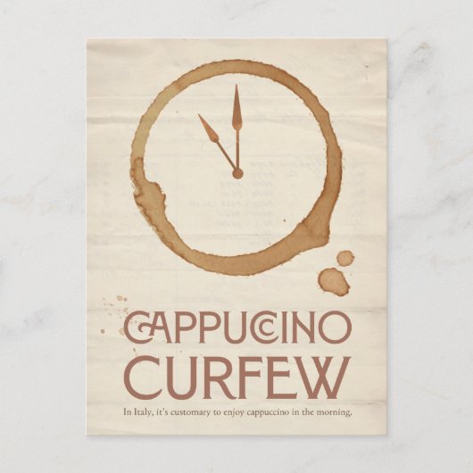 Cappuccino Curfew – 11AM Coffee Postcard シーズンポストカード (正面)