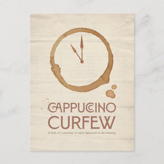 Cappuccino Curfew – 11AM Coffee Postcard シーズンポストカード (正面)