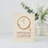 Cappuccino Curfew – 11AM Coffee Postcard ポストカード (スタンド正面)