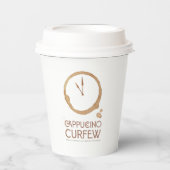 Cappuccino Curfew 11AM – To Go Coffee Cup 紙コップ (正面)