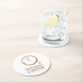 Cappuccino Curfew – Italian Coffee Culture Coaster ラウンドペーパーコースター (インサイチュ)