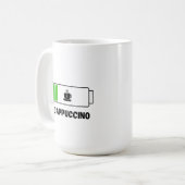 Cappuccino Minimal Typography Coffee コーヒーマグカップ (正面左)