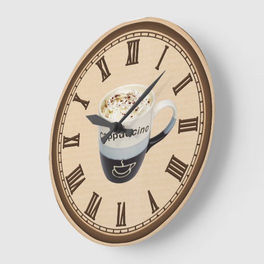 Cappucinoの喫茶店のおもしろいの柱時計 ラージ壁時計 (傾斜)