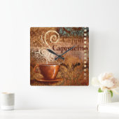 Cappucino スクエア壁時計 (ホーム)