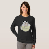 CappugCino Cute Pug with a Cookie in a Cappuccino  Tシャツ (正面フル)