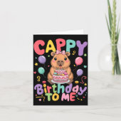 Cappy Birthday To Me Cute Capy Capybara Birthday G カード (正面)