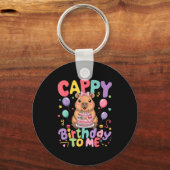Cappy Birthday To Me Cute Capy Capybara Birthday G キーホルダー (正面)