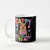 Cappy Birthday To Me Cute Capy Capybara Birthday G コーヒーマグカップ (左)