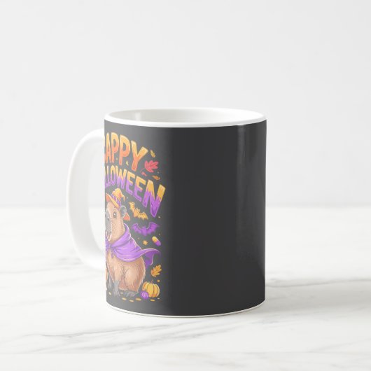 Cappy Halloween Capybara Witch コーヒーマグカップ (正面左)