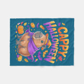 Cappy Halloween Capybara Witch  フリースブランケット (正面(横))