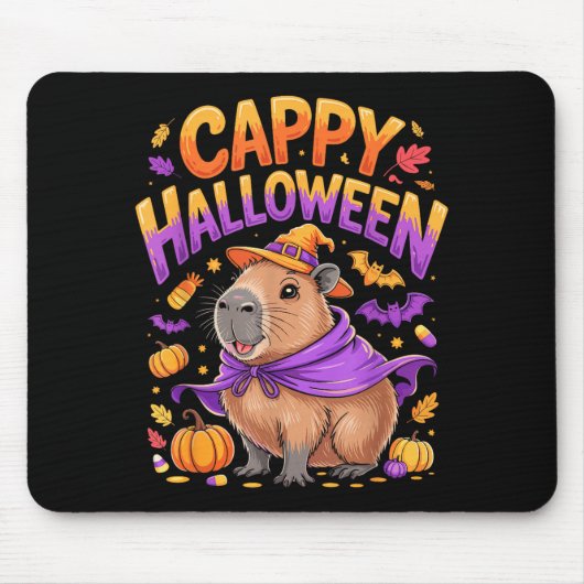Cappy Halloween Capybara Witch  マウスパッド (正面)