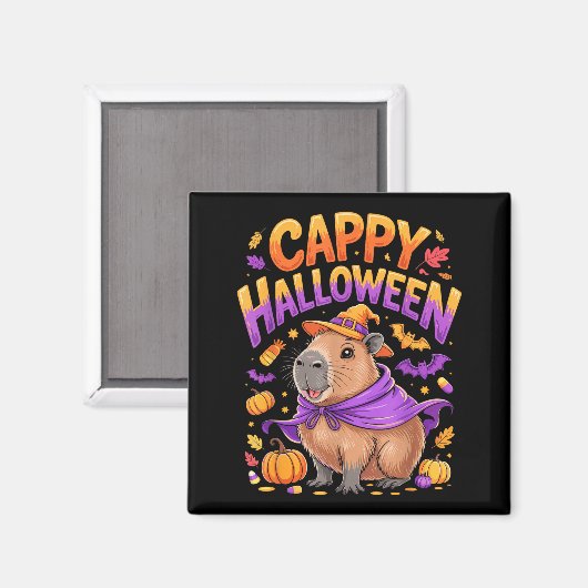Cappy Halloween Capybara Witch  マグネット (正面/裏面)