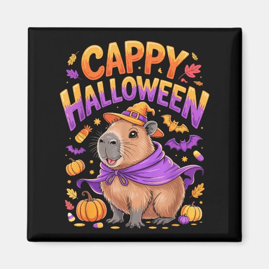 Cappy Halloween Capybara Witch  マグネット (正面)