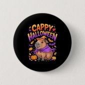 Cappy Halloween Capybara Witch  缶バッジ (正面)