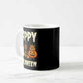 Cappy Halloween Funny Capybara Ghost Witch Pumpkin コーヒーマグカップ (正面左)