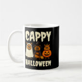 Cappy Halloween Funny Capybara Ghost Witch Pumpkin コーヒーマグカップ (左)
