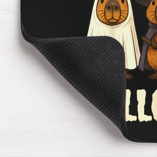 Cappy Halloween Funny Capybara Ghost Witch Pumpkin マウスパッド (コーナー)