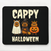 Cappy Halloween Funny Capybara Ghost Witch Pumpkin マウスパッド (正面)