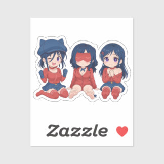 Cappy Mita Sleepy Mita Kind Mita Chibi Cute Anime  シール